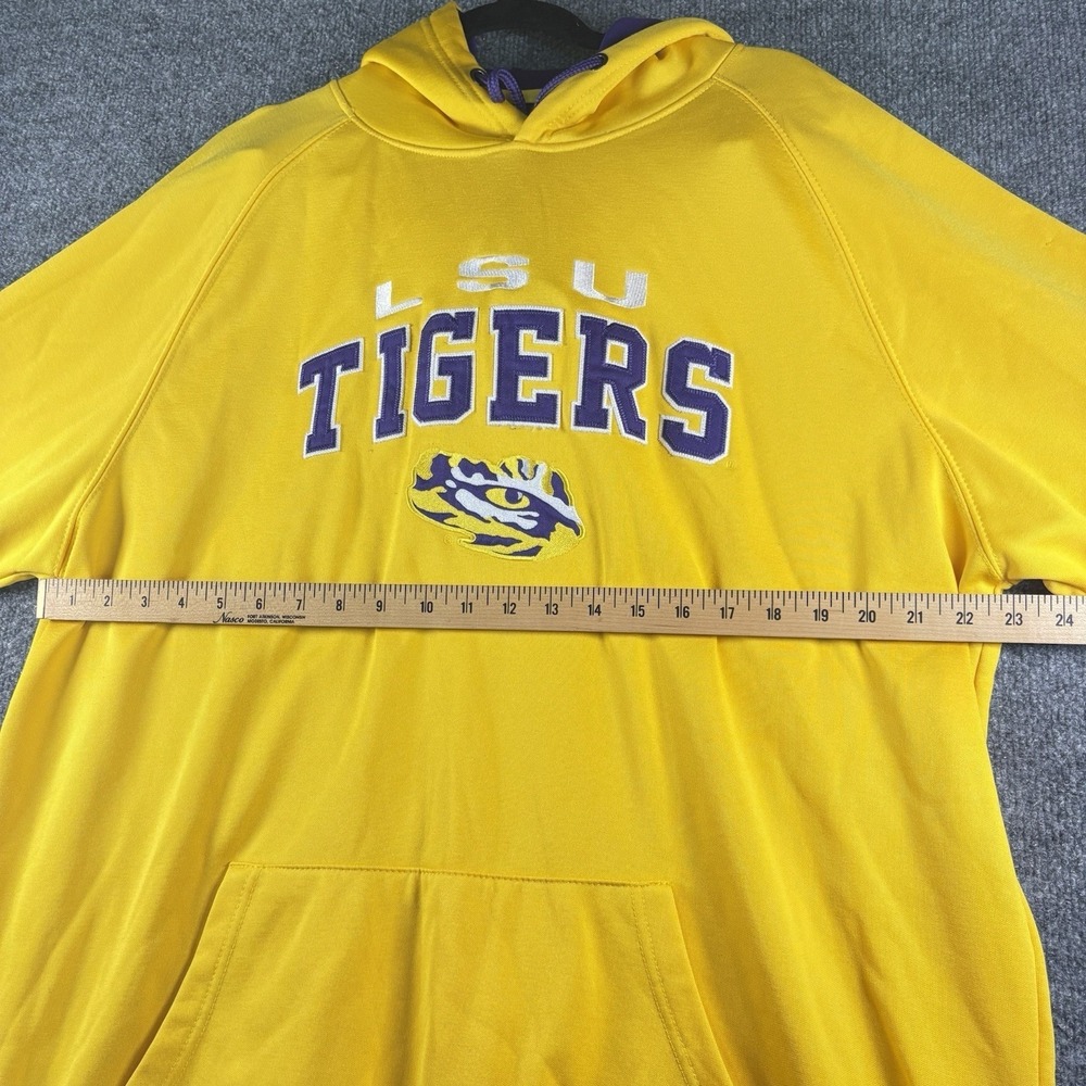 Colosseum LSU Tigers Hoodie Men's XXL Gold Purple Embroidered Pullover NCAA - Picture 6 of 6